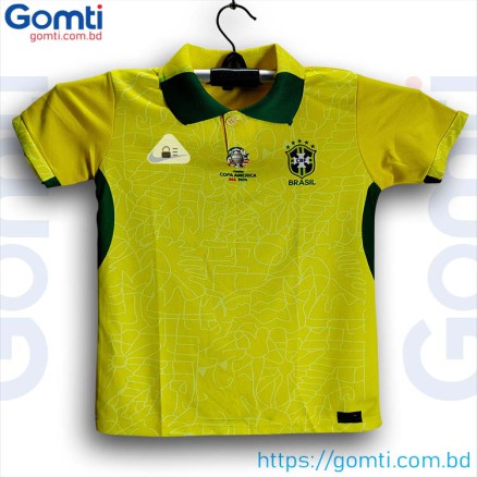 Brazil Sublimation Polo Half-sleeve football jersey for boy_20