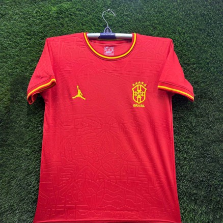 Brazil Embroidery Gol Gola Half-sleeve Football Jersey For Men -8513
